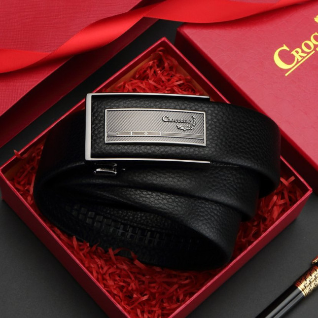 Signature Black Leather Belt A13012968J01